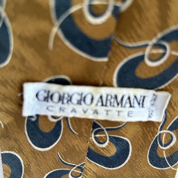 Giorgio Armani 80’s Patterned Tie - Picture 4 of 9